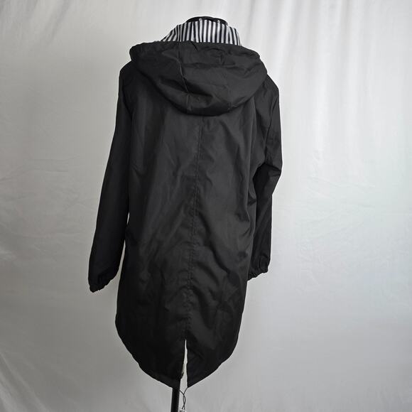 Unbranded Utility Rain Jacket Women's 2XL Black Full Zip Up Hooded NWOT - Picture 8 of 16